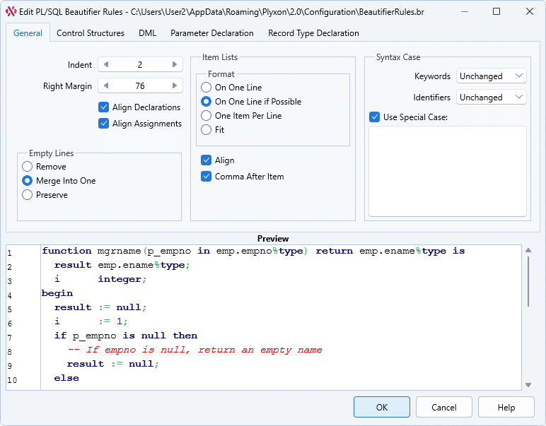 PL/SQL Beautifier - Otomatik Kod Formatlama